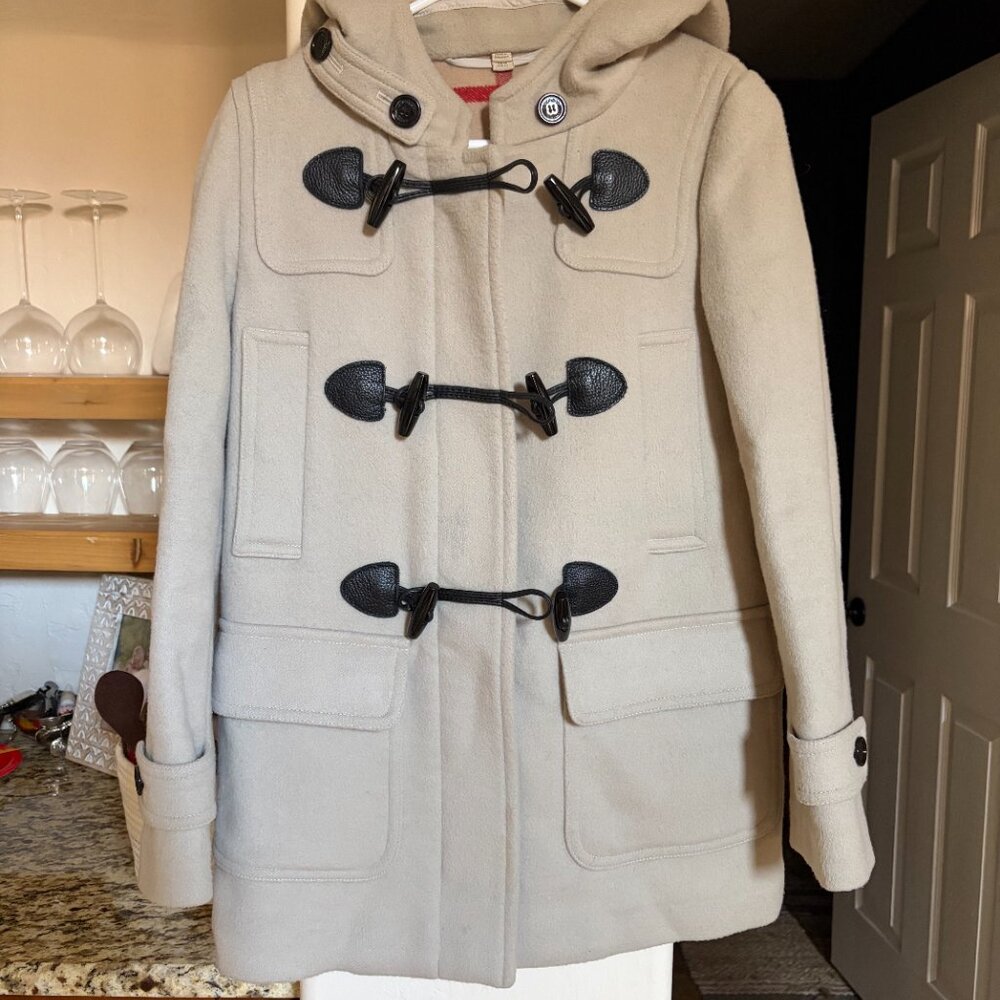 Burberry Brit Wool Camel Peacoat Size 2